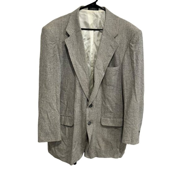 Barrington Mens Gray Charcoal Blazer Single Breasted Two Button Size L - Picture 1 of 9
